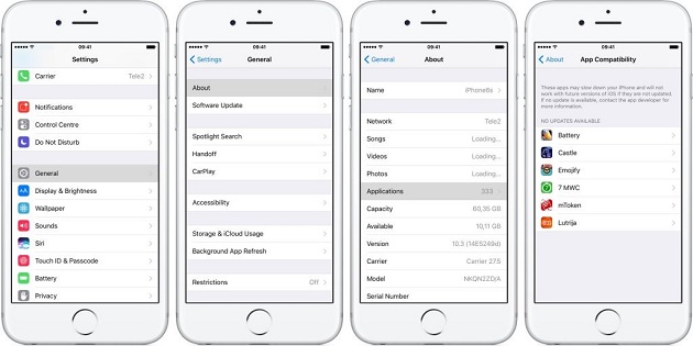 Bảng liệt kê các ứng dụng 32-bit trên iOS 10.3